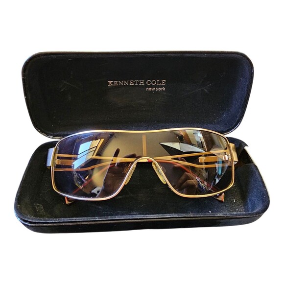 Kenneth Cole Accessories - Kenneth Cole KC041 198 Gold Metal Sunglasses Frame 127-17-135 Vintage Rare Wrap